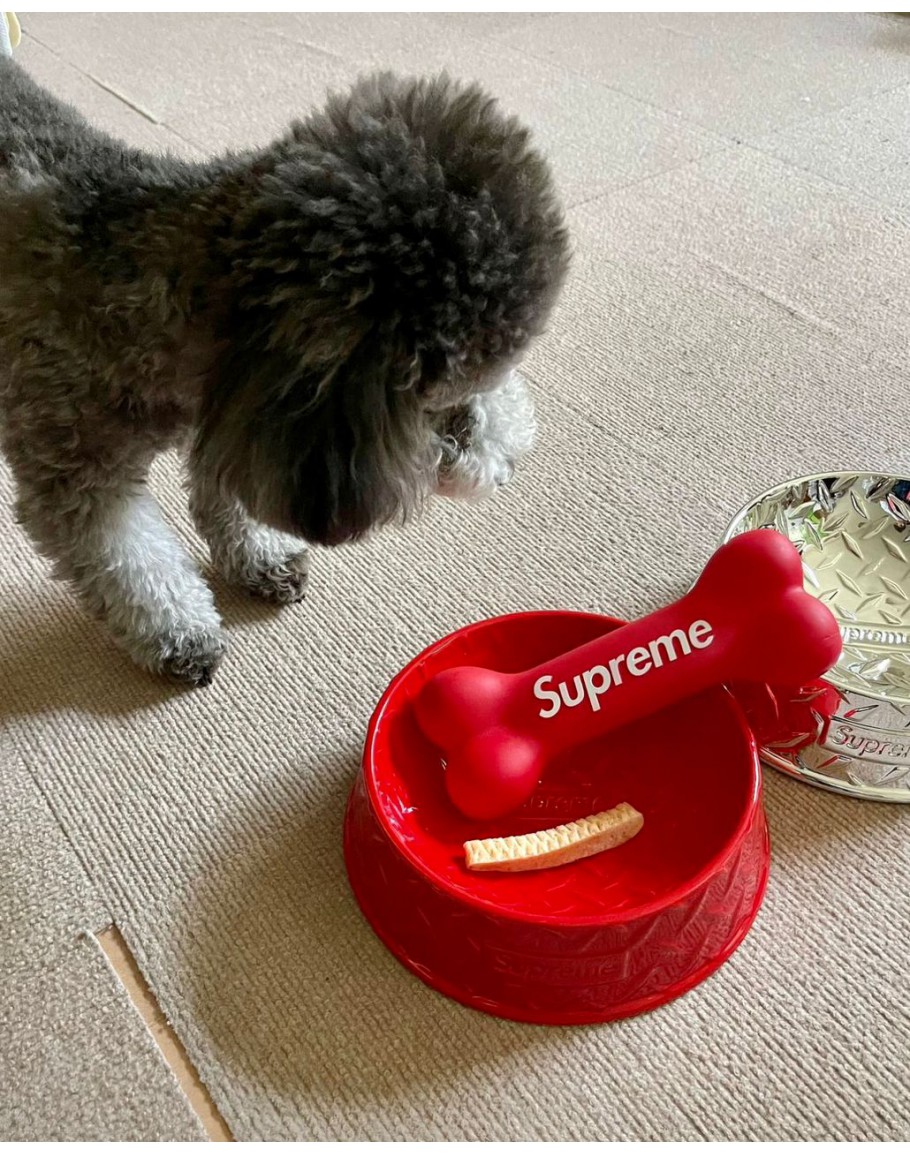 小物 Supreme Diamond Plate Dog Bowl red Supreme Diamond Plate Dog Bowl Red - SS23 - US
